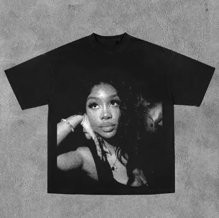 SZA Black and White Shirt